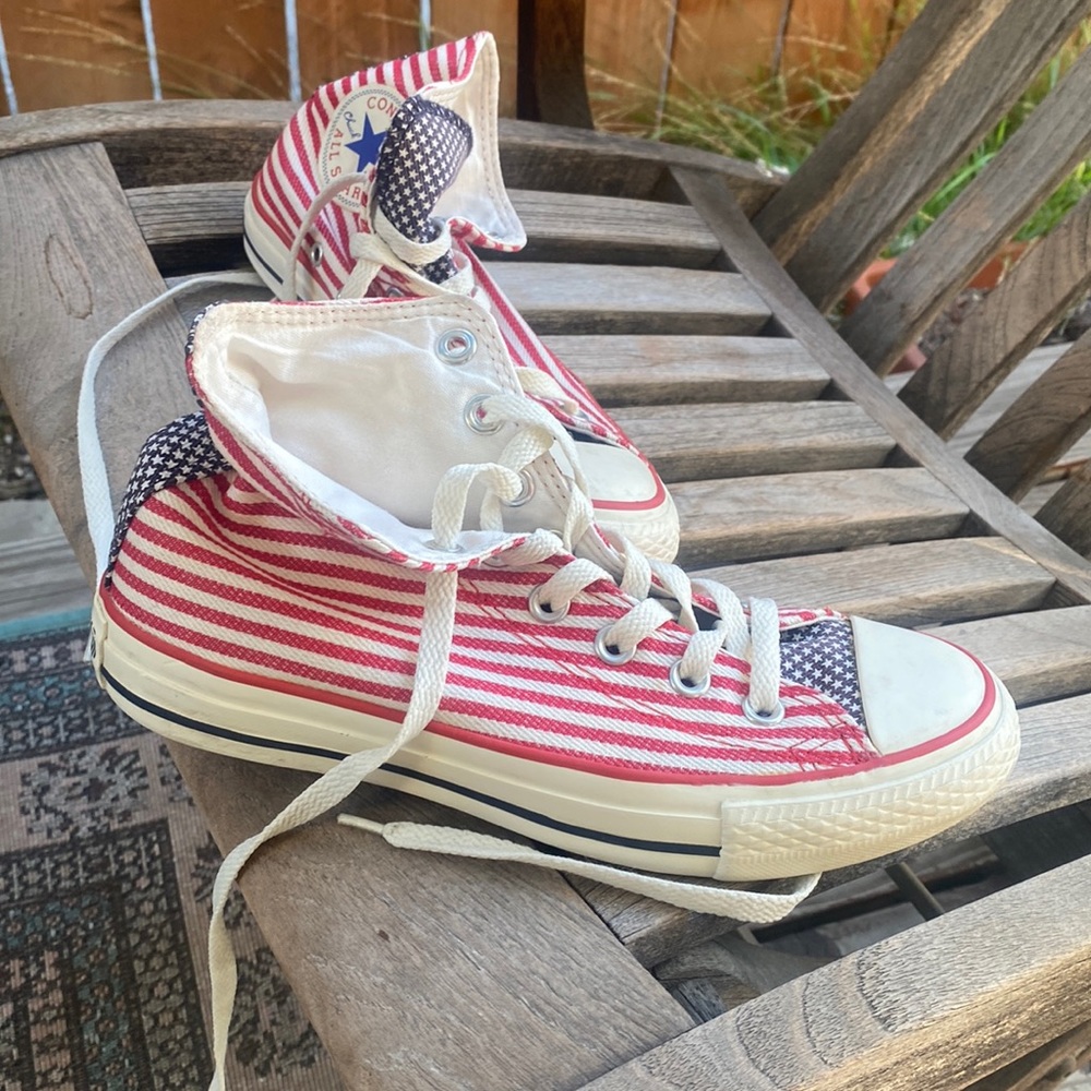 RARE Converse Chuck Taylor All Star American Flag Distressed Stars Stripes